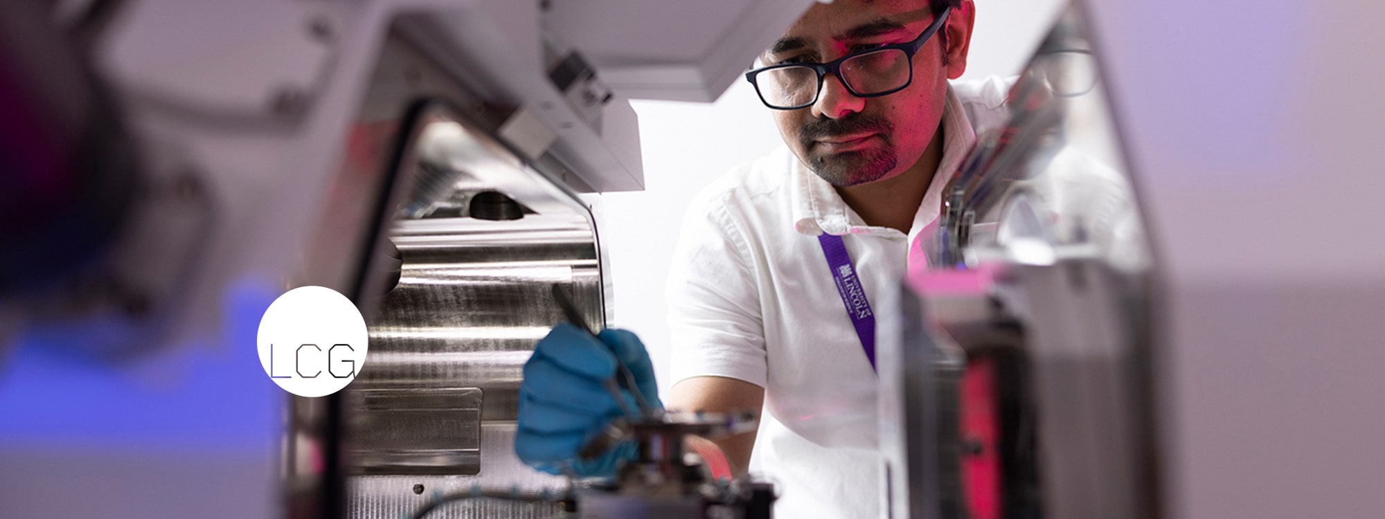 An academic studying a sample