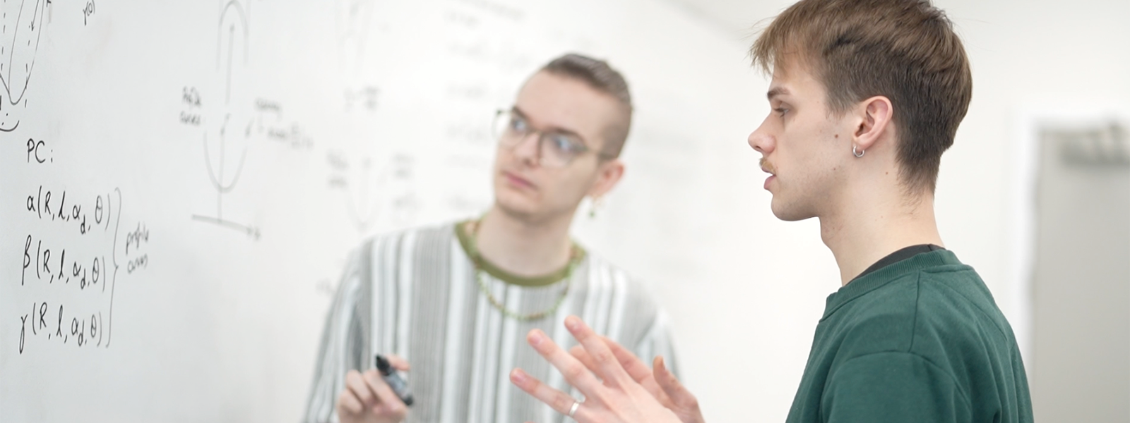 Students in maths study room