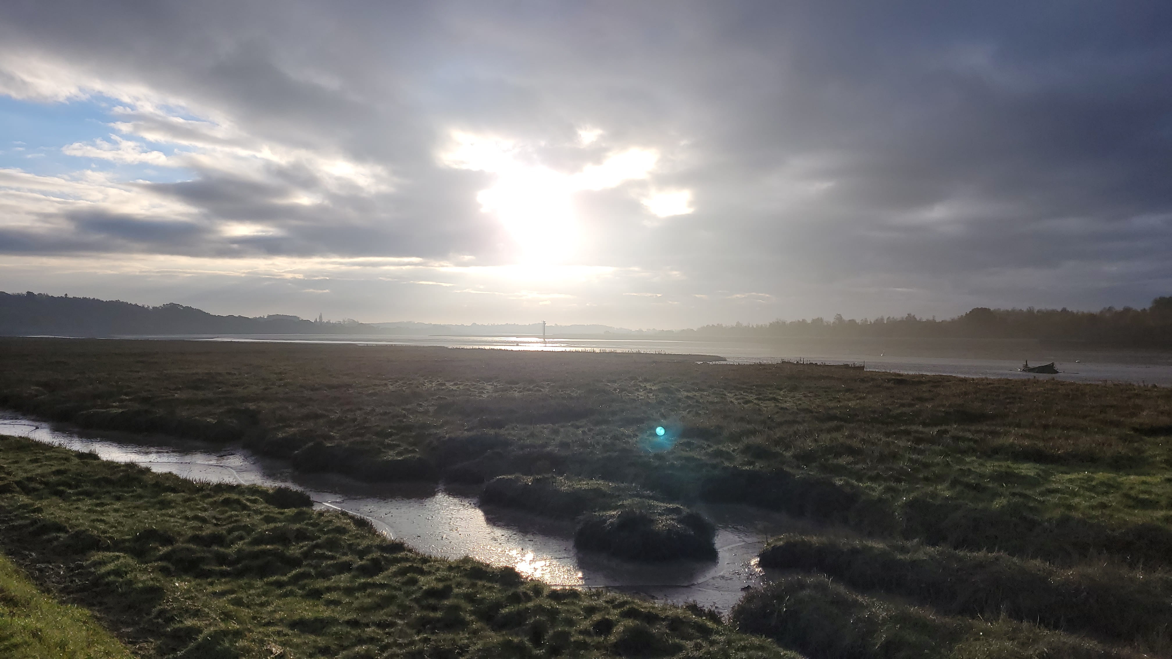 A landscape view of an estuary